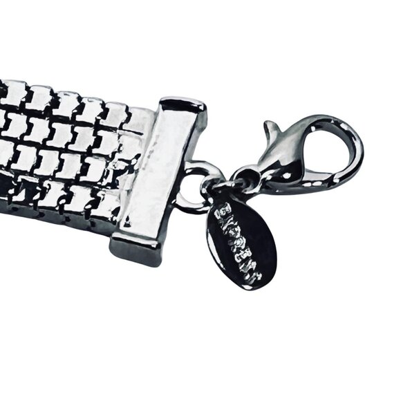 Express Chunky 4 Strand Square Link Silver Tone Necklace (5545) - Picture 6 of 6